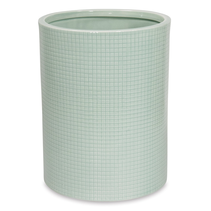 Dkny fine grid ceramic trash can wayfair